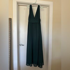 Lulus, forrest green, slit, size xl